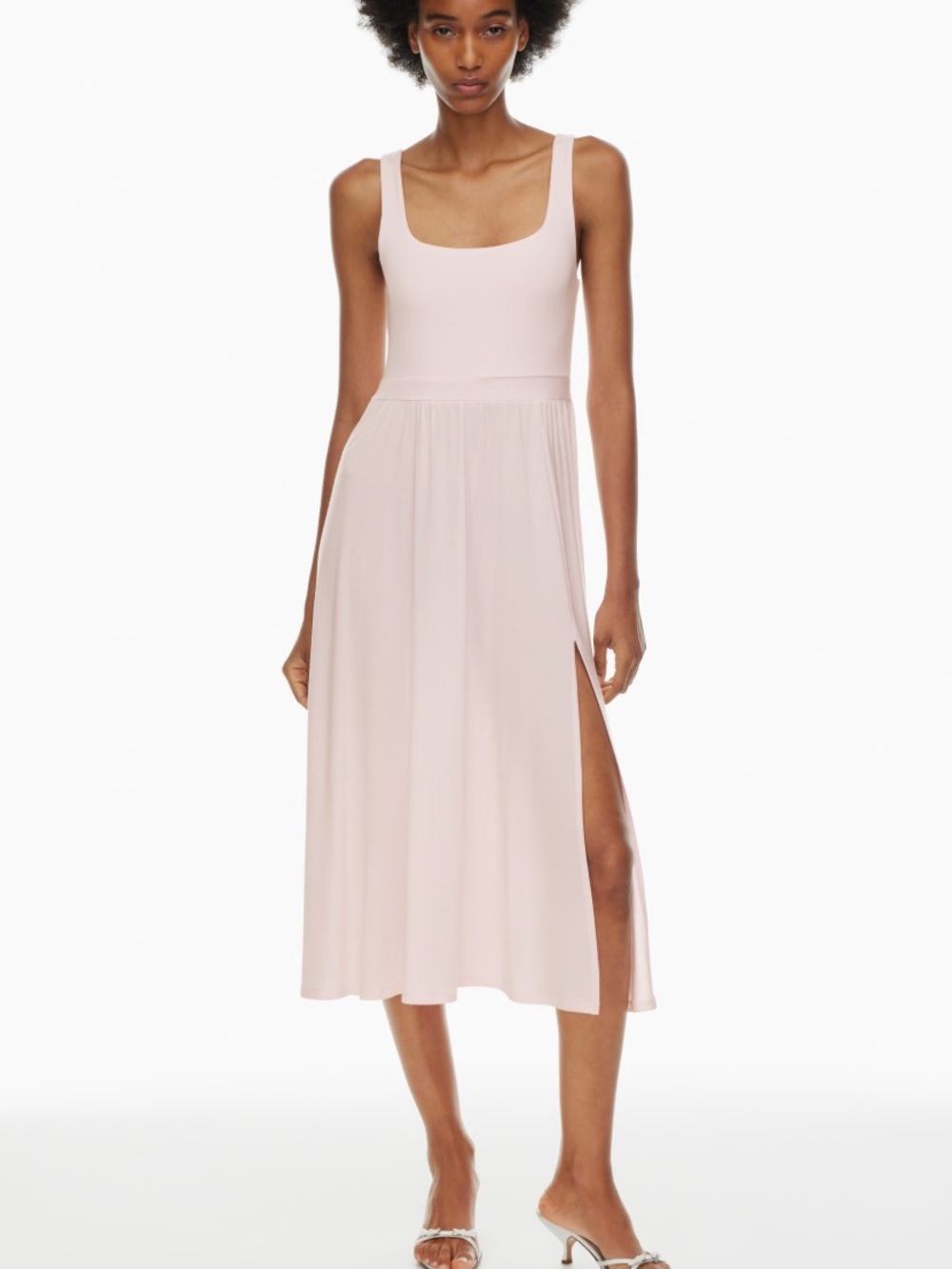 aritzia Wilfred market slit  Pink Sleeveless Maxi Dress XL